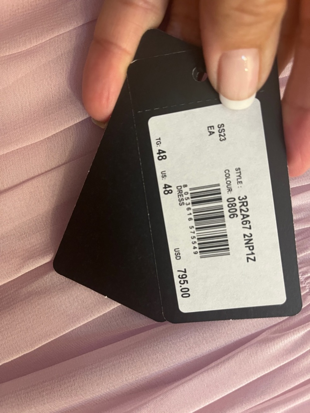 Emporio Armani Lavender Pleated Dress - Picture 15 of 15